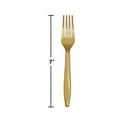 Creative Converting Touch of Color Plastic Fork, Glittering Gold, 150 Pieces/Pack (DTC010473BFRK)