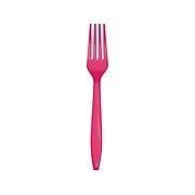Creative Converting Touch of Color Plastic Fork, Hot Magenta Pink, 150 Pieces/Pack (DTC010476BFRK)