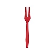 Creative Converting Touch of Color Plastic Fork, Classic Red, 150 Pieces/Pack (DTC010463BFRK)