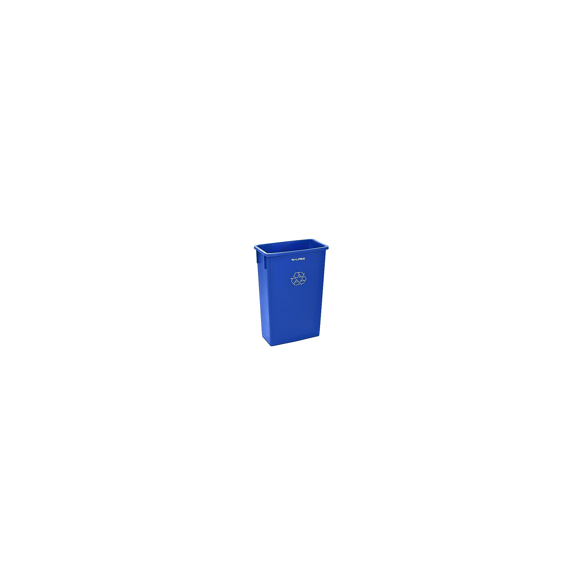 Alpine Industries Polypropylene Recycling Bin, 23 Gallon, Blue (ALP477-R-BLU) Sansujyuku sansujyuku.com