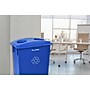 Alpine Industries Polypropylene Recycling Bin, 23 Gallon, Blue (ALP477-R-BLU)~#|#~sp151321774_sc7