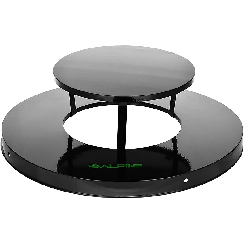 Alpine Industries Rain Bonnet Trash Can Lid, 38 Gallon Trash Cans, Black (479-38-A) image 1