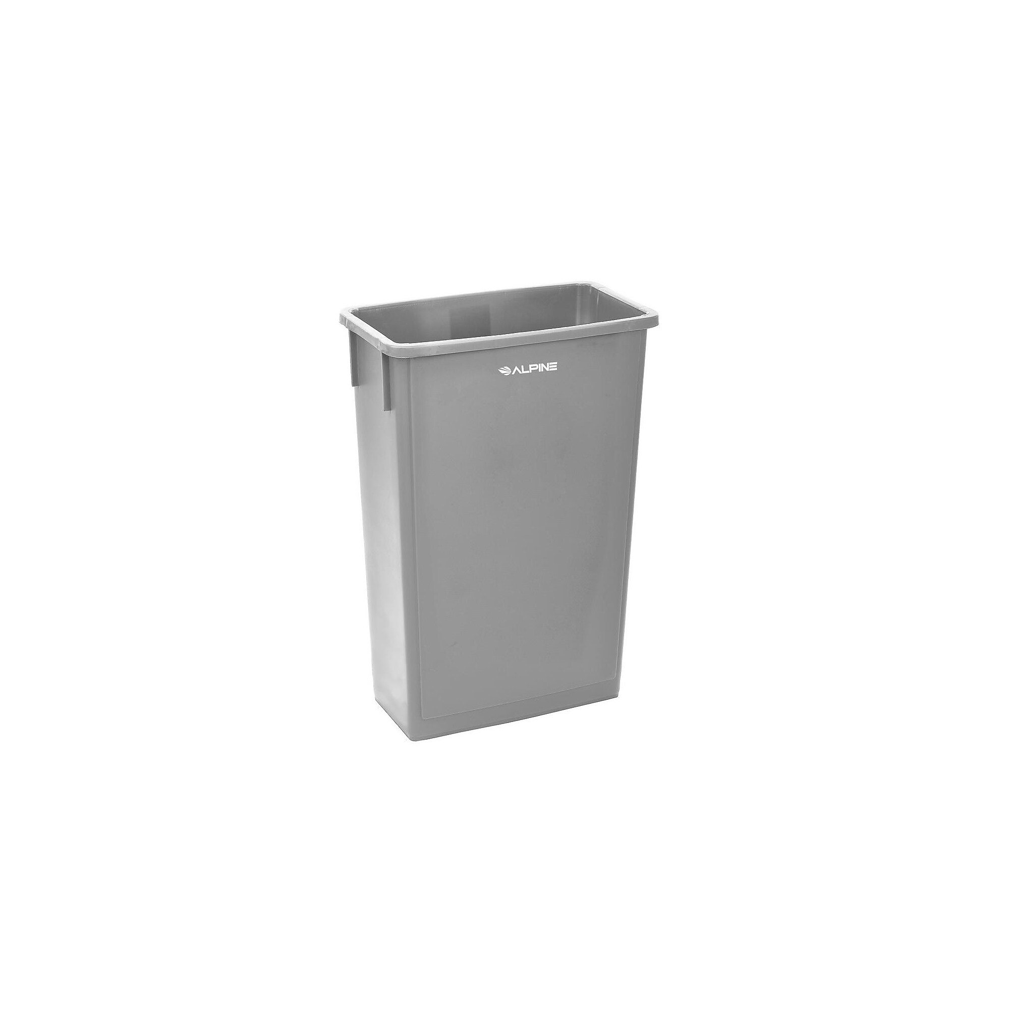 Alpine Industries Plastic Trash Can, 23 Gallon, Gray (ALP477-GRY) Sansujyuku sansujyuku.com