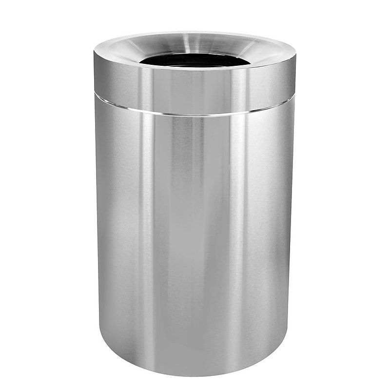 Alpine Industries Stainless Steel Trash Can with Open Lid, 50 Gallon, Silver (ALP475-50) image 1