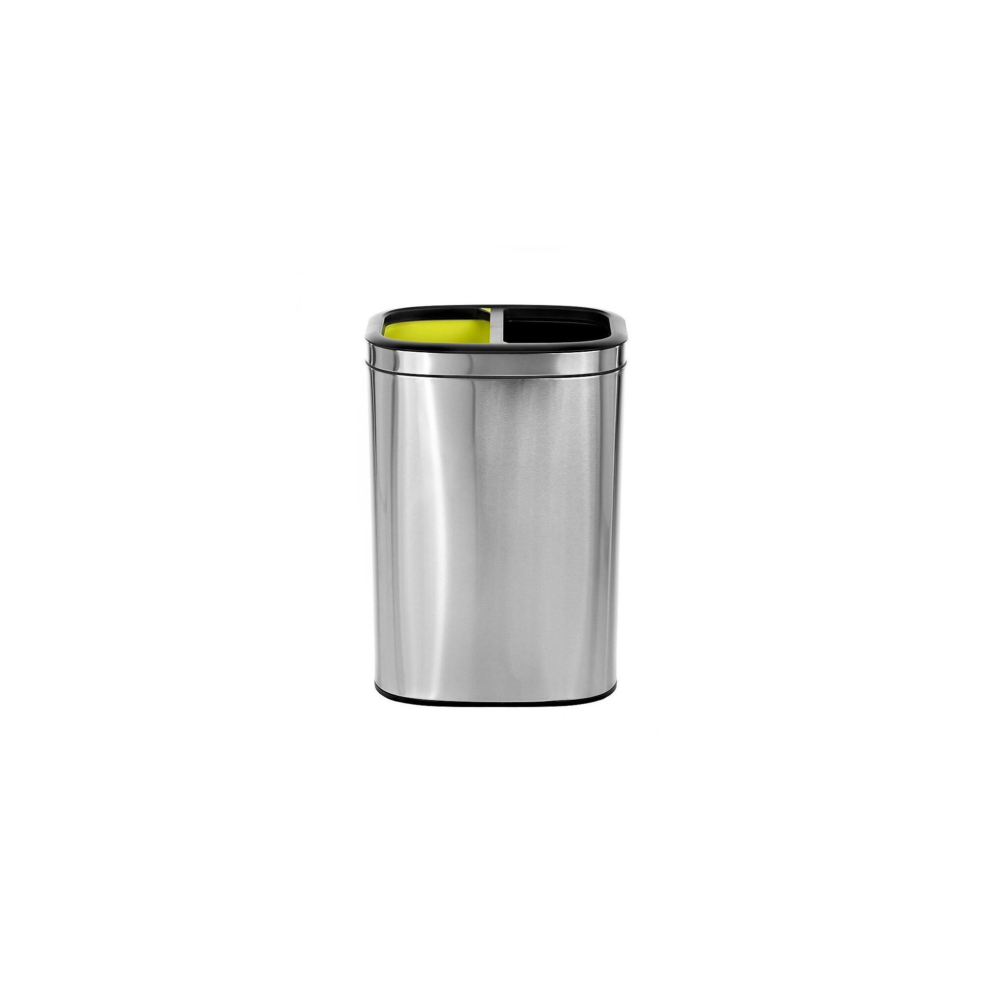 Alpine Industries Stainless Steel Open Top Dual Compartment Trash Can with Liners, 10.5 Gallon (ALP470-R-40L) Sansujyuku sansujyuku.com