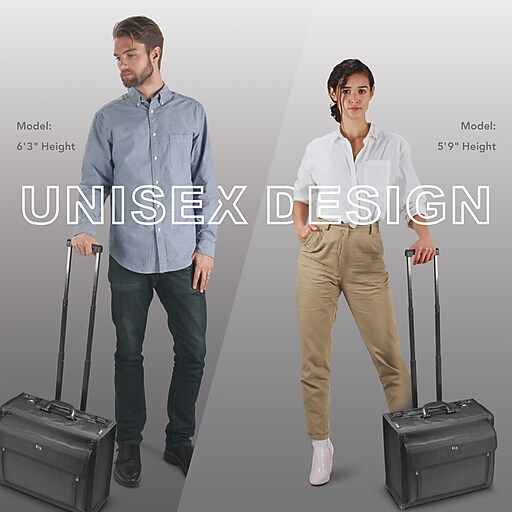 Solo New York Classic Laptop Rolling Briefcase, Black Polyester (PV784) Staples