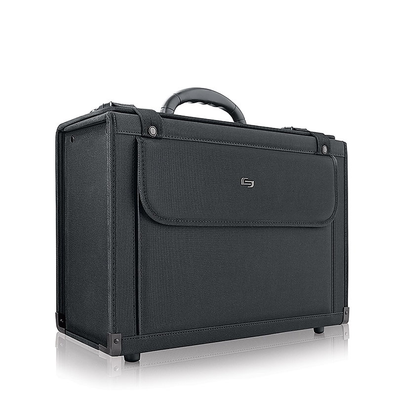 Solo New York Classic 16" Laptop Briefcase, Black Vinyl (PV50-4) image 1