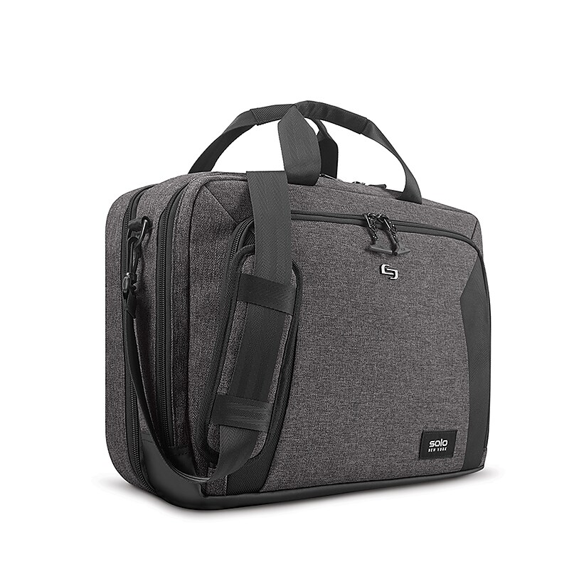 Solo New York Nomad Collection Voyage Laptop Briefcase, Gray Polyester (NOM301-10) image 1