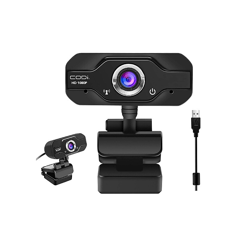CODi Aquila HD 1080P Fixed Focus Webcam, Black (A05024) image 1