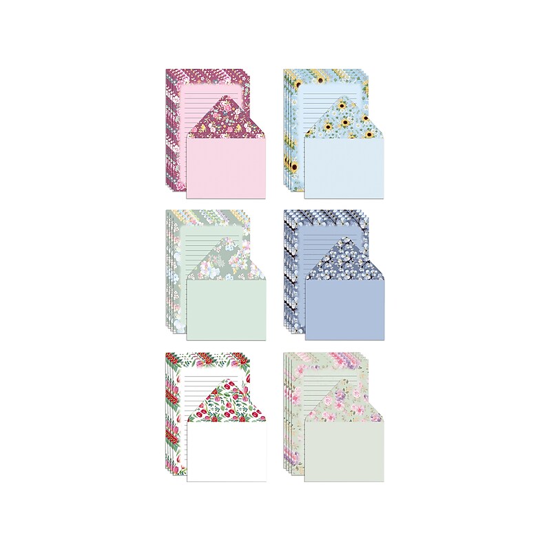 Better Office Mini Stationery Kits, Assorted Floral Designs, 50/Set (63909) image 1