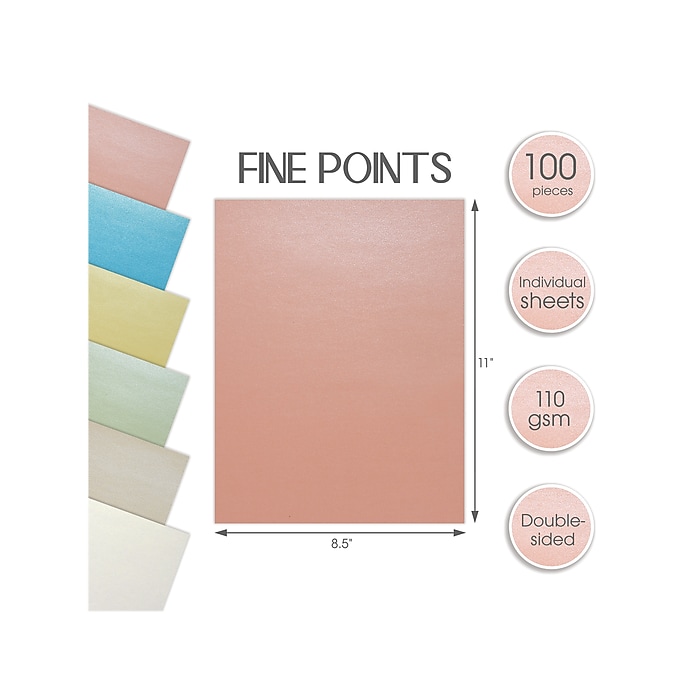 「PAPER IN DESIGN」 Better Office Paper, Assorted Metallic Shimmer Colors, 100