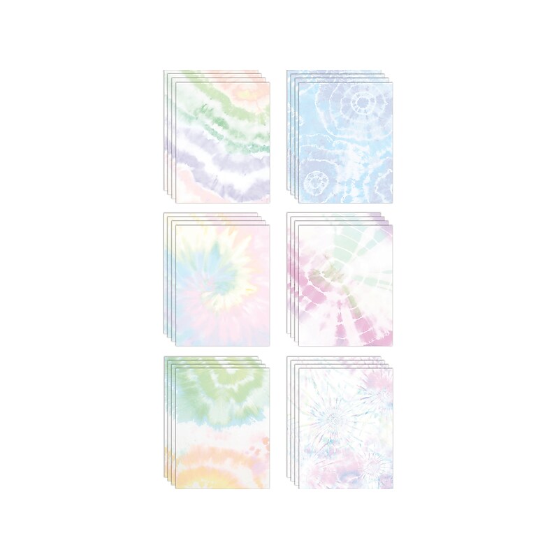 Better Office Paper, Assorted Tie-Dye Watercolor Designs, 100/Pack (64507) image 1