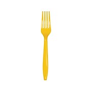 Creative Converting Touch of Color Plastic Fork, School Bus Yellow, 150 Pieces/Pack (DTC010465BFRK)