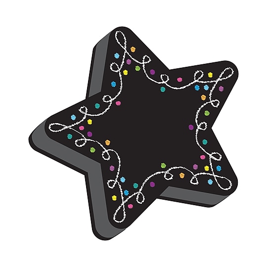 Ashley Productions Dry Erase Magnetic Whiteboard Erasers, Star Chalk, Pack of 6 (ASH09989-6)~#|#~sp151423843_sc7