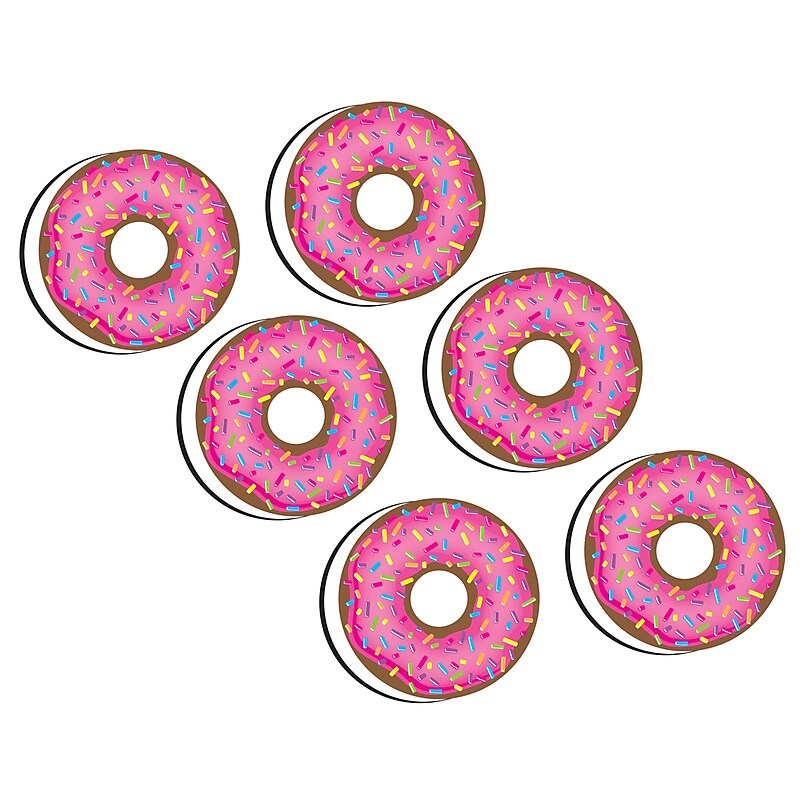 Ashley Productions Dry Erase Magnetic Whiteboard Erasers, DonutFetti®, Pack of 6 (ASH09991-6) image 1