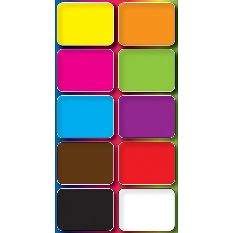 Ashley Productions® Dry Erase Non-Magnetic Mini Whiteboard Erasers, Assorted Colors, 10 Per Pack, 3 Packs (ASH78003-3) image 1