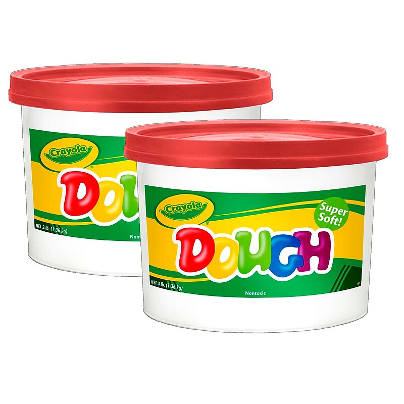 Crayola Super Soft Modeling Dough, Red, 3 lbs. Bucket, Pack of 2 (BIN1538-2) image 1