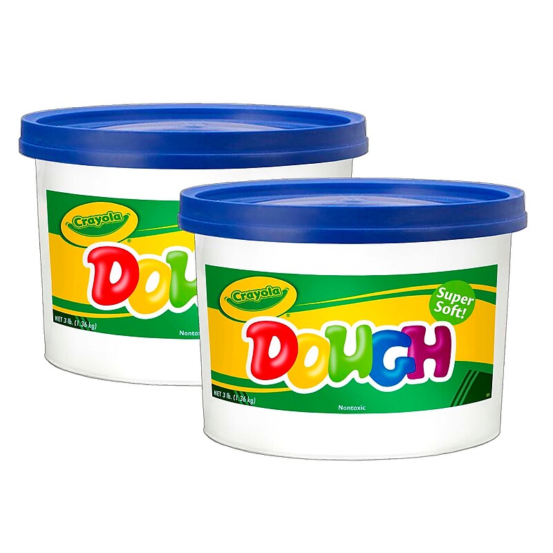 Crayola Super Soft Modeling Dough, Blue, 3 lbs. Bucket, Pack of 2 (BIN1542-2) image 1