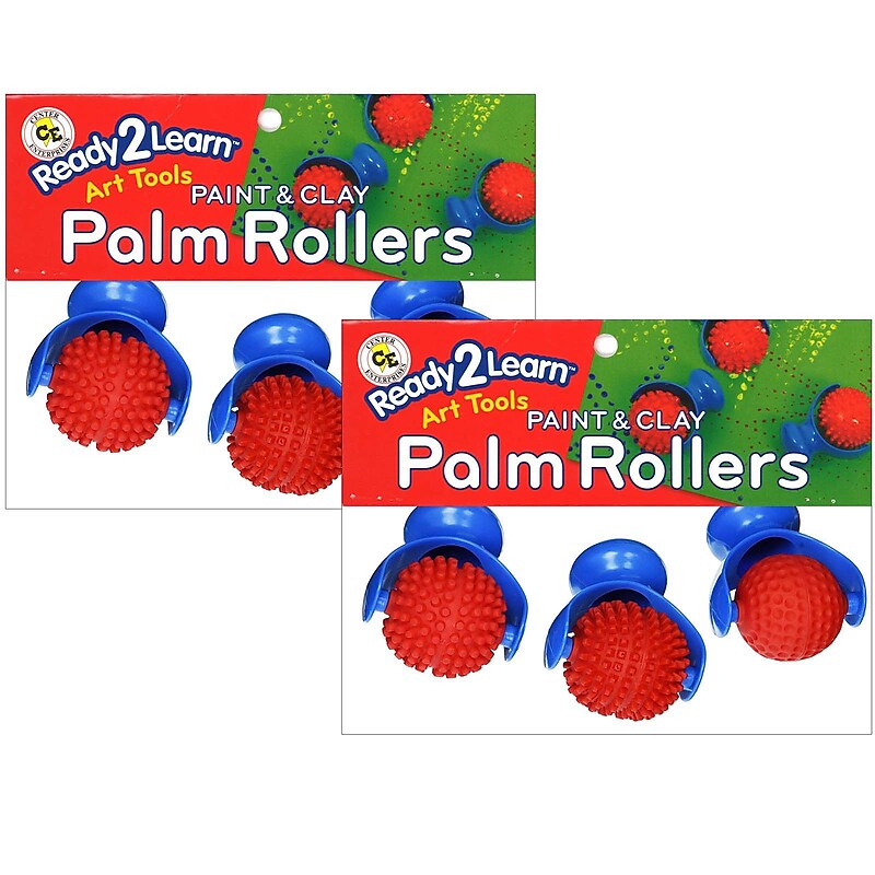 READY 2 LEARN Palm Dough Rollers, Set 1, 3/Set, 2 Sets (CE-6671-2) image 1