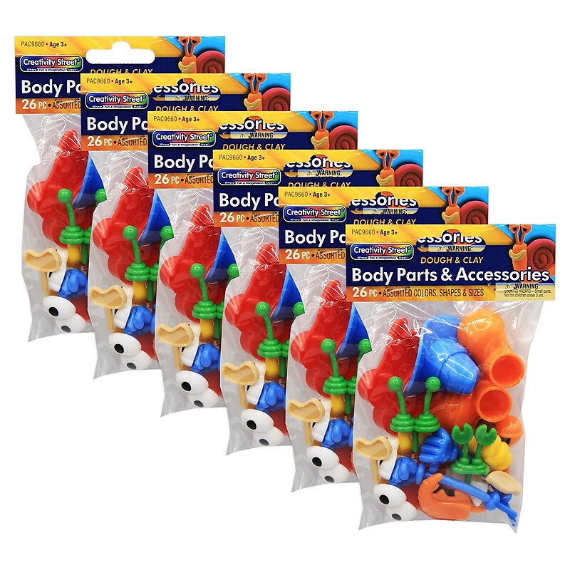 Creativity Street Modeling Dough & Clay Body Parts & Accessories, 26 Pieces/Pack, 6 Packs (CK-9660-6) image 1