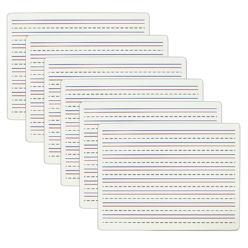 C-Line Two-Sided Dry Erase Lapboard, Lined on One Side, 12" x 8-7/8", Pack of 6 (CLI40660-6) image 1