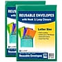 C-Line XL Reusable Envelopes, Hook and Loop Closure, 8 1/2 x 11, Assorted Colors, 10 Per Pack, 2 Packs (CLI58030-2)~#|#~sp151424271_sc7