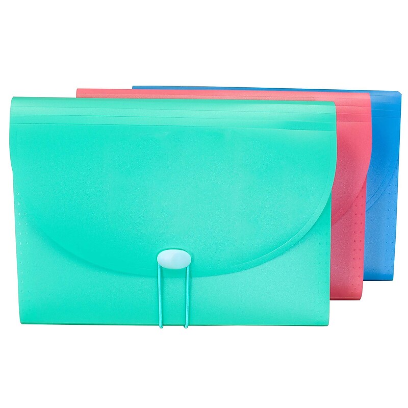 C-Line Heavy Duty Plastic Accordion File, 7-Pocket, Letter Size, Assorted Colors, 3/Bundle (CLI58300-3) image 1