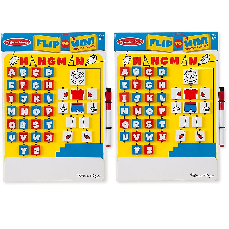 Melissa & Doug Flip-to-Win Hangman Travel Game, Pack of 2 (LCI2095-2) image 1