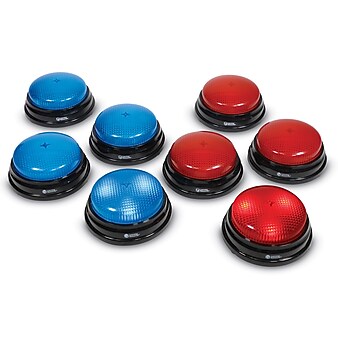 Learning Resources Team Answer Buzzers, Red/Blue, 8/Pack (LER3780)