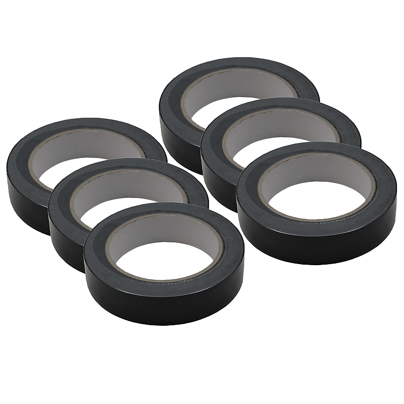 Martin Sports Floor Marking Tape, Black, 6 Rolls (MASFT136BLACK-6) image 1