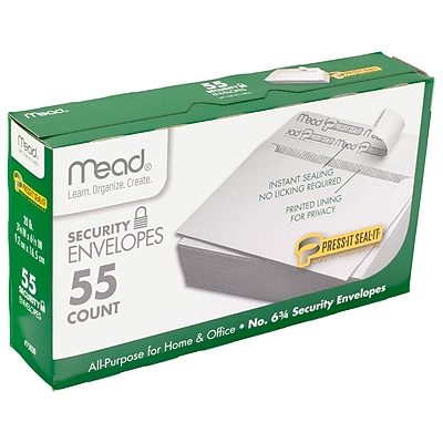 Reveal-N-Seal Security Tinted #9 Double Window Envelopes, 3 7/8...