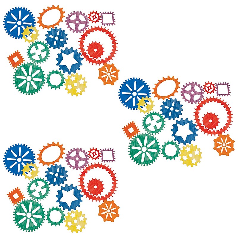 Roylco Gear Stencils, Assorted, 15/Pack, 3 Packs (R-58624-3) image 1
