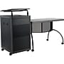 Oklahoma Sound WorkPod 41" Floor Lectern with Desk, Black/Charcoal Slate/White Nebula (TWP1)~#|#~sp151426782_sc7