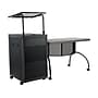 Oklahoma Sound WorkPod 41" Floor Lectern with Desk, Black/Charcoal Slate/White Nebula (TWP1)~#|#~sp151426784_sc7