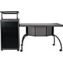 Oklahoma Sound WorkPod 41" Floor Lectern with Desk, Black/Charcoal Slate/White Nebula (TWP1)~#|#~sp151426785_sc7