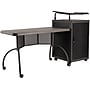 Oklahoma Sound WorkPod 41" Floor Lectern with Desk, Black/Charcoal Slate/White Nebula (TWP1)~#|#~sp151426786_sc7