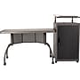 Oklahoma Sound WorkPod 41" Floor Lectern with Desk, Black/Charcoal Slate/White Nebula (TWP1)~#|#~sp151426788_sc7