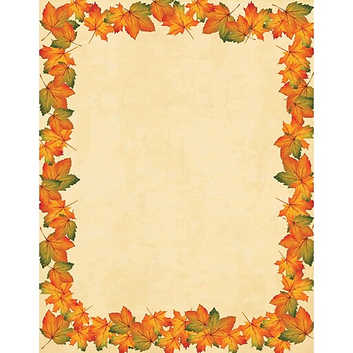 Great Papers® Holiday Stationery Painted Maple Leaves, 80/Count Staples