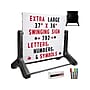 Excello Global Products Changeable Message Indoor/Outdoor Swinging Sidewalk Sign, 43.75" x 42", Black/White/Red (EGP-HD-0193-OS)~#|#~sp151515968_sc7