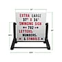 Excello Global Products Changeable Message Indoor/Outdoor Swinging Sidewalk Sign, 43.75" x 42", Black/White/Red (EGP-HD-0193-OS)~#|#~sp151515971_sc7