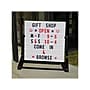 Excello Global Products Changeable Message Indoor/Outdoor Swinging Sidewalk Sign, 43.75" x 42", Black/White/Red (EGP-HD-0193-OS)~#|#~sp151515972_sc7