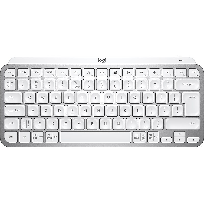 Logitech MX Keys Mini Wireless Ergonomic Keyboard, Pale Gray (920-010473) image 1