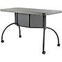 Oklahoma Sound WorkPod 48" Plastic Teacher's Desk, Black/Charcoal Slate (TWPD1)~#|#~sp151516019_sc7
