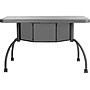 Oklahoma Sound WorkPod 48" Plastic Teacher's Desk, Black/Charcoal Slate (TWPD1)~#|#~sp151516020_sc7