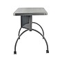 Oklahoma Sound WorkPod 48" Plastic Teacher's Desk, Black/Charcoal Slate (TWPD1)~#|#~sp151516021_sc7