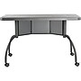 Oklahoma Sound WorkPod 48" Plastic Teacher's Desk, Black/Charcoal Slate (TWPD1)~#|#~sp151516023_sc7
