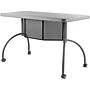 Oklahoma Sound WorkPod 48" Plastic Teacher's Desk, Black/Charcoal Slate (TWPD1)~#|#~sp151516027_sc7
