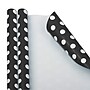 JAM Paper Wrapping Paper, 25 Sq. ft. x 30", Black with White Dots, 2/Pack (2226416992A)~#|#~sp151516410_sc7