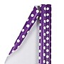 JAM Paper Wrapping Paper, 25 Sq. ft. x 30", Purple with White Dots, 2/Pack (2226416996A)~#|#~sp151516420_sc7