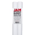 JAM PAPER Gift Wrap, Glossy Wrapping Paper, 25 Sq Ft per Roll, White, 2/Pack